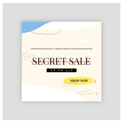 instagram ad for secret sale